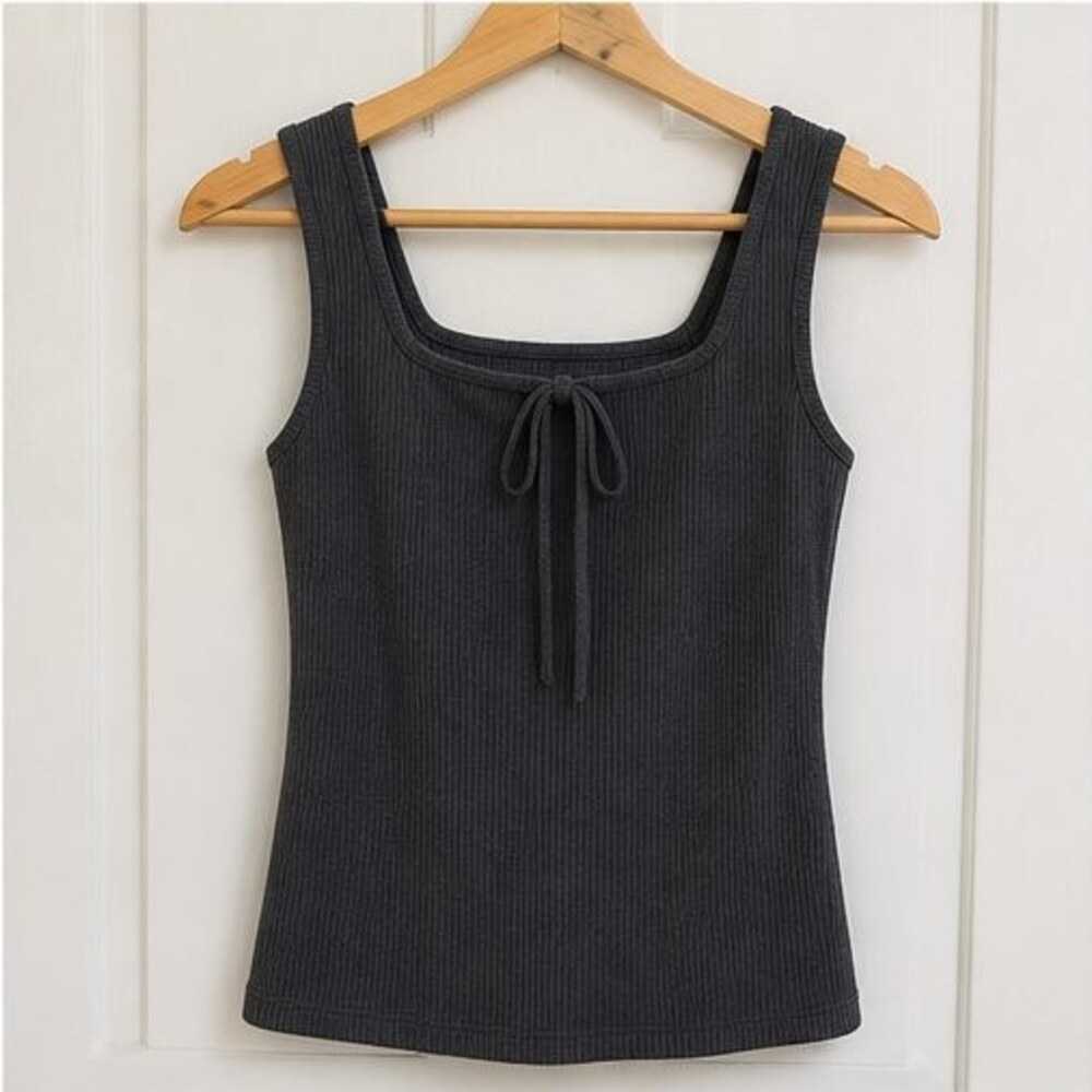 Charcoal Wrap Blouse
